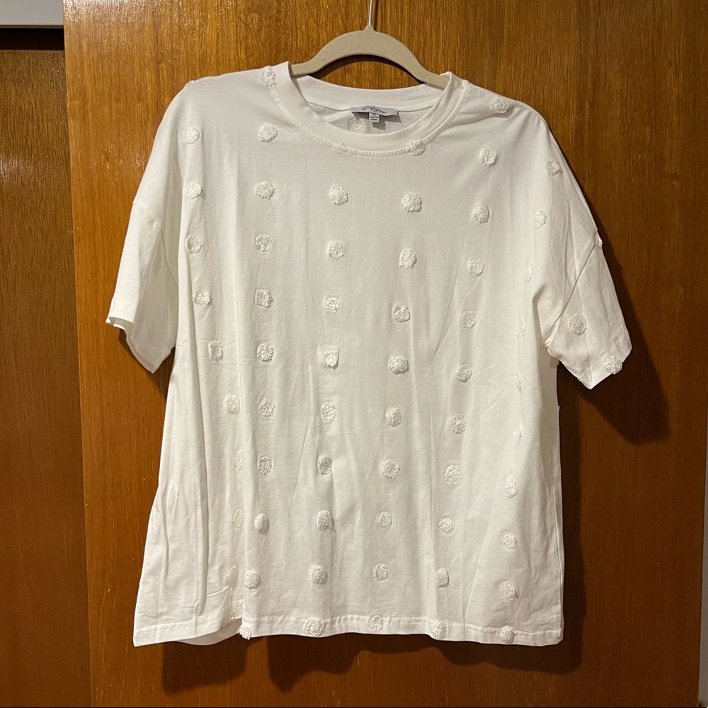Yessenia polka dot top - white